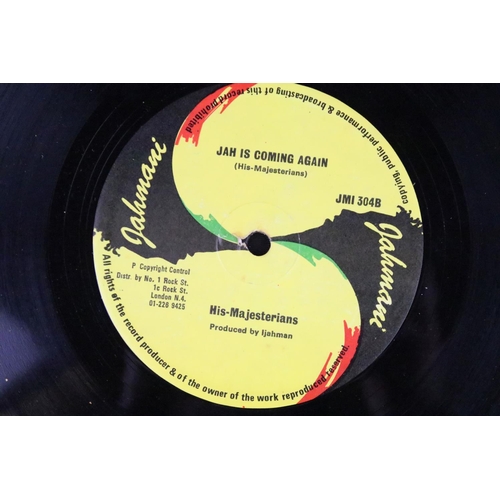 336 - Vinyl - Reggae - Ijahman / His Majesterians – Moulding / Jah Is Coming Again. Original UK 12”, Jahma... 