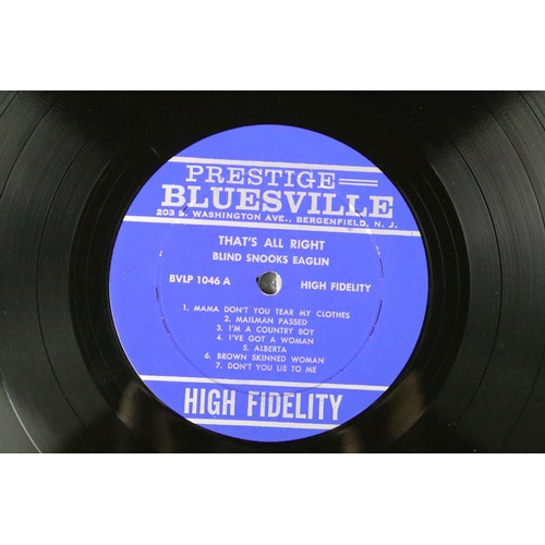 361 - Vinyl - Blues - Blind Snooks Eaglin ‎– That's All Right. Prestige Bluesville ‎– BV-1046. Original US... 