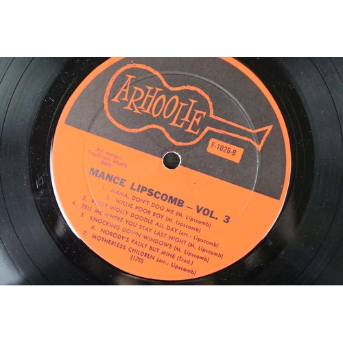 387 - Vinyl - 3 original US Blues albums on Arhoolie records to include: Mance Lipscomb – Texas Songster V... 