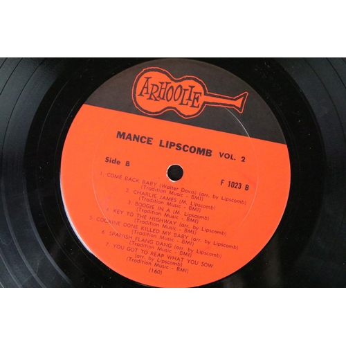 387 - Vinyl - 3 original US Blues albums on Arhoolie records to include: Mance Lipscomb – Texas Songster V... 