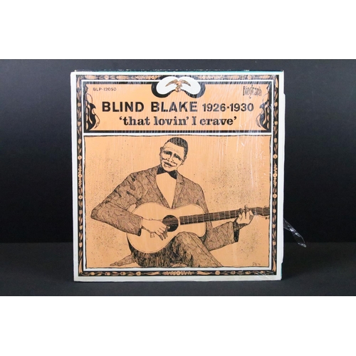 388 - Vinyl - 4 original US Blues albums to include: Blind Blake – 1926-1930 That Lovin' I Crave (Biograph... 