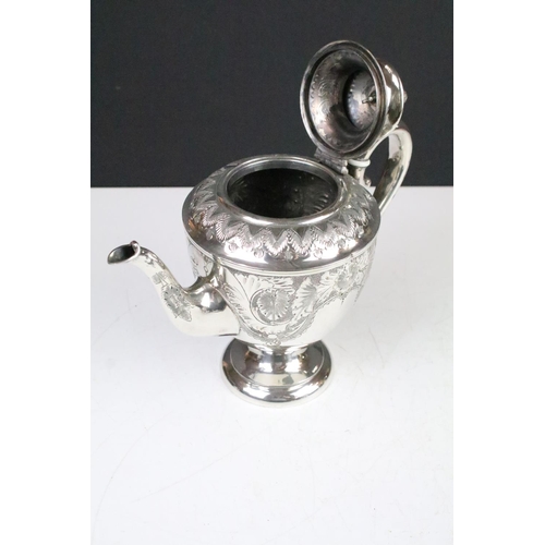 180 - Collection of silverplate to include teapot and sugar bowl by Henry Wilkinson, cream jug, tray with ... 