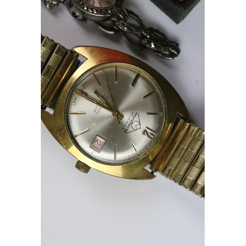 190 - Group of vintage watches to include a Mondaine automatic incabloc, Rotray watch, Citizen , Rotary si... 