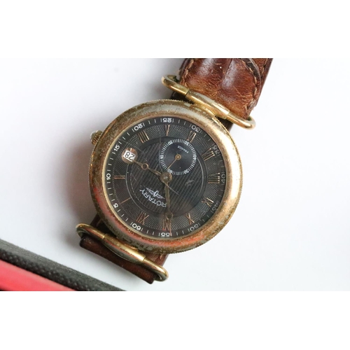 190 - Group of vintage watches to include a Mondaine automatic incabloc, Rotray watch, Citizen , Rotary si... 