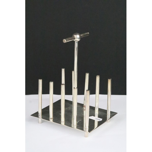 273 - Silver plated Christopher Dresser style toast rack