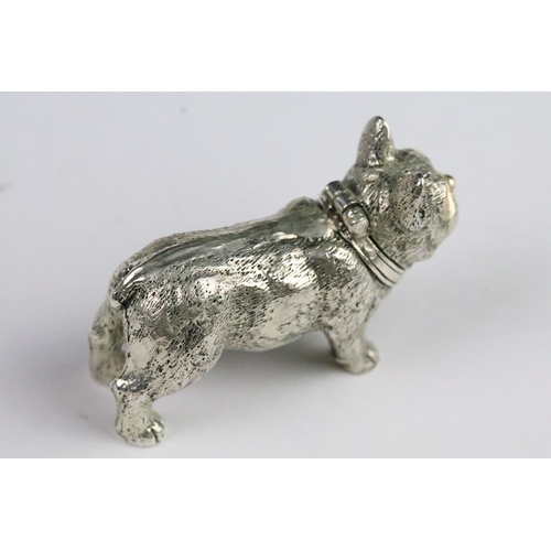 311 - Silver plated dog vesta case