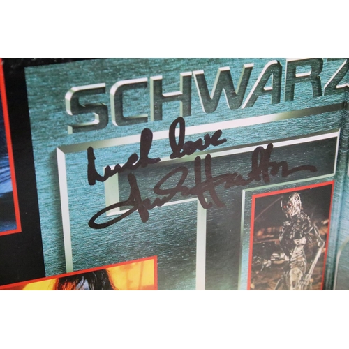 316 - Signed Terminator 2 Judgement Day laser disc LP record. The record signed twice by Arnold Schwarzneg... 