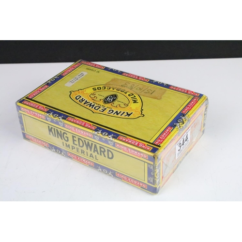 344 - Two boxes of King Edward Imperial mild tobaccos cigars each containing 50 cigars. Both in original p... 