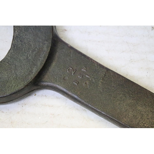 170 - Very large 'BSW 2' railway spanner, approx 81cm long