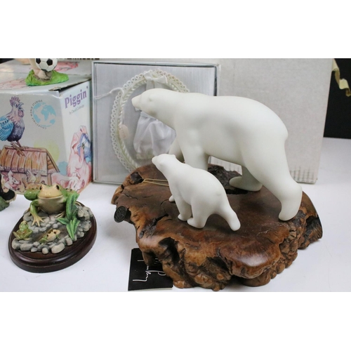 92 - Collection of animal figurines to include Best of Breed, Piggin', Nature Craft, John Perry polar bea... 