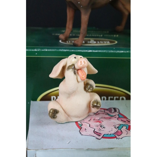 92 - Collection of animal figurines to include Best of Breed, Piggin', Nature Craft, John Perry polar bea... 