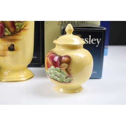 97 - Collection of boxed Aynsley Orchard Gold ceramics to include Classic Shape Table Lamp, Millennium Ro... 