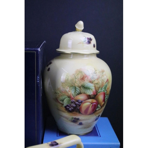 97 - Collection of boxed Aynsley Orchard Gold ceramics to include Classic Shape Table Lamp, Millennium Ro... 