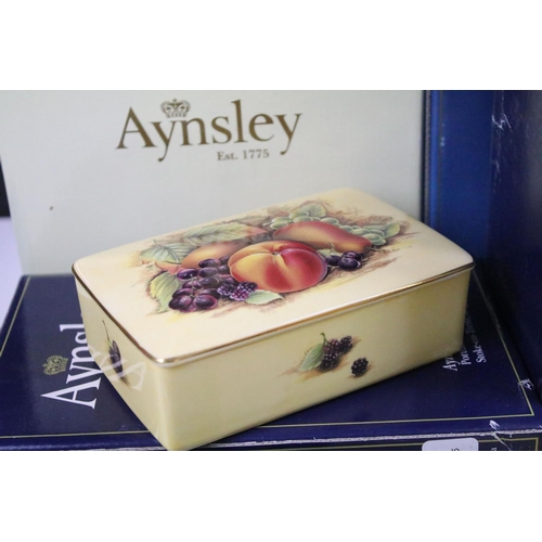 97 - Collection of boxed Aynsley Orchard Gold ceramics to include Classic Shape Table Lamp, Millennium Ro... 