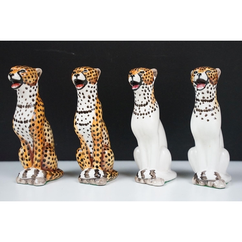 18 - Giuseppe Ronzan - A set of hand painted jungle animal ceramic chess pieces, circa 1968, ltd edn of 2... 