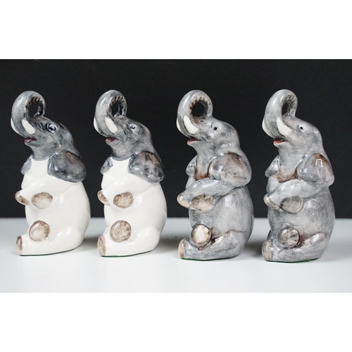 18 - Giuseppe Ronzan - A set of hand painted jungle animal ceramic chess pieces, circa 1968, ltd edn of 2... 