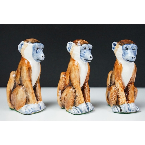 18 - Giuseppe Ronzan - A set of hand painted jungle animal ceramic chess pieces, circa 1968, ltd edn of 2... 