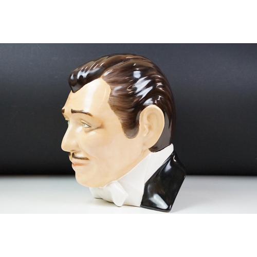 3 - Ceramic bust of Clark Gable, designed by Morris Rushton for the 'Hollywood Greats' collection for Fl... 