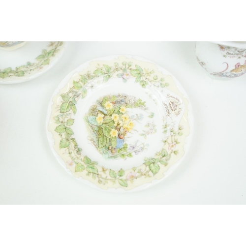 31 - Royal Doulton Brambly Hedge miniature tea ware to include teapot, 4 teacups & saucers, 3 tea plates,... 