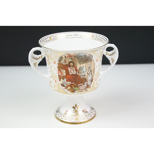 34A - The First Caverswall Christmas Goblet, with ltd edn certificate, boxed, approx 16cm tall