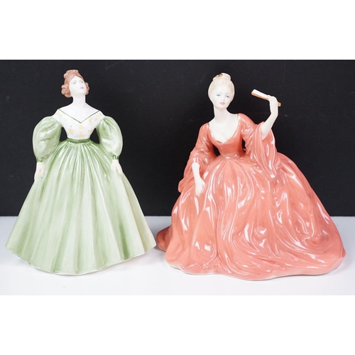 42 - Collection of porcelain lady figurines to include Royal Doulton, Coalport, Royal Grafton & Royal Wor... 