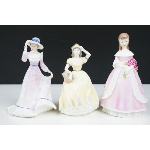 42 - Collection of porcelain lady figurines to include Royal Doulton, Coalport, Royal Grafton & Royal Wor... 