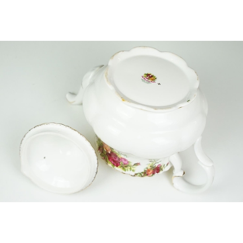 53 - Royal Albert Old Country Roses tea service to include teapot, hot water pot, six tea cups and six sa... 