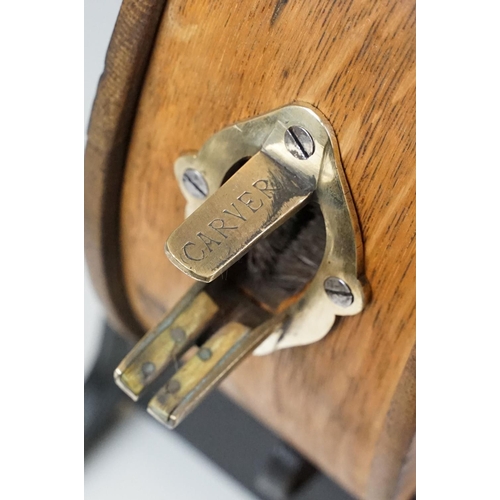 149 - Knife sharpener, with maker's plaque for Crowden & Garrod Manufacturers & Merchants, Falcon House, L... 