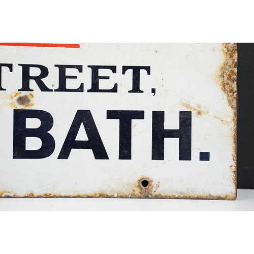 152 - Enamel sign - Hallett & Co, 3, Wood Street, Queen Square, Bath - To Be Sold estate agent's sign, 38 ... 