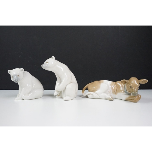 73 - Collection of Lladro ceramic figurines to include polar bears, birds, Inuit figures, nuns and other ... 