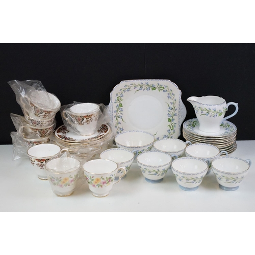 75 - Collection of china to include a part Shelley harebell pattern tea service decorated with blue flora... 