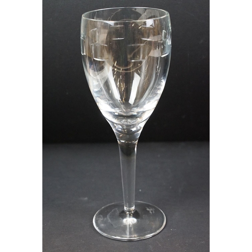 81 - Set of John Rocha for Waterford crystal glasses to include ten wine glasses, four champagne flutes, ... 