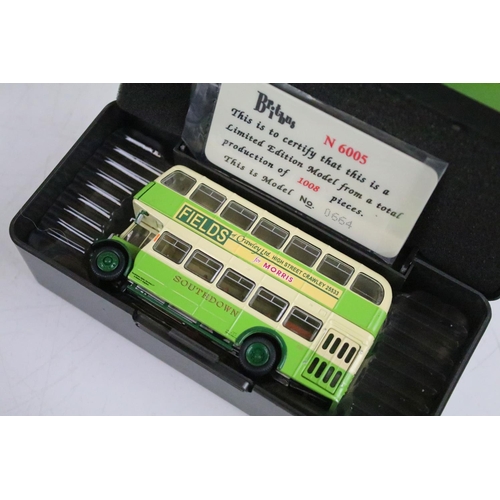 1001 - 11 Boxed 1/76 scale Britbus diecast model buses to include MRL-01, AS2-06, AN1-27, L001, MRL-SB05, A... 