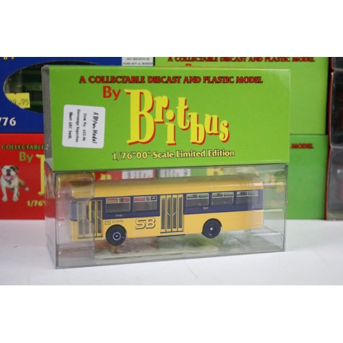 1001 - 11 Boxed 1/76 scale Britbus diecast model buses to include MRL-01, AS2-06, AN1-27, L001, MRL-SB05, A... 