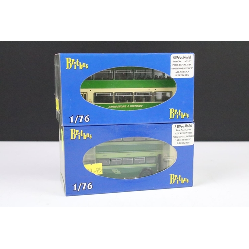 1001 - 11 Boxed 1/76 scale Britbus diecast model buses to include MRL-01, AS2-06, AN1-27, L001, MRL-SB05, A... 