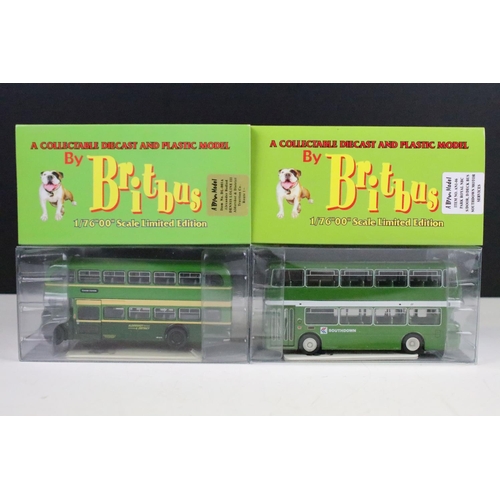 1002 - 11 Boxed 1/76 scale Britbus diecast model buses to include N6107 Asianbus, DL-001A, N6212B, AE-05A, ... 