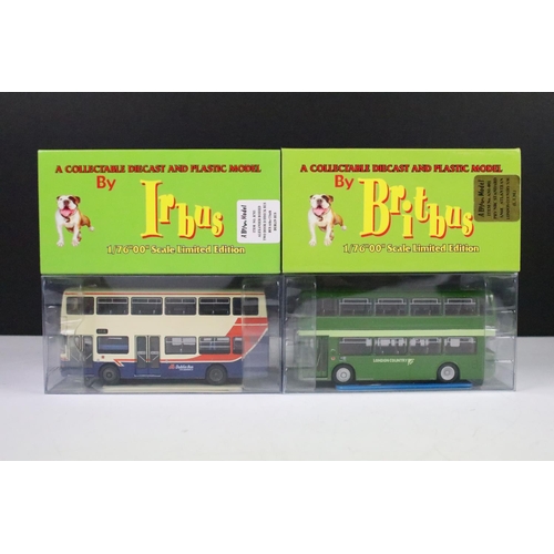 1003 - 12 Boxed 1/76 scale Britbus diecast model buses to include AN1-002, AN2-001, ME-05, GL-03, etc, with... 