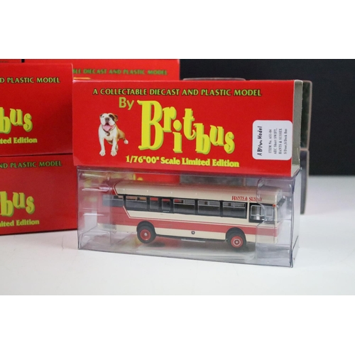 1006 - 12 Boxed 1/76 scale Britbus diecast model buses to include AS1-04, GS-05, AS1-02, AS2W-10, R801, ME1... 