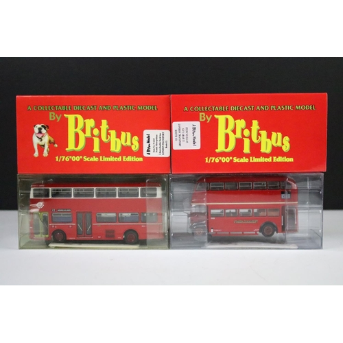 1006 - 12 Boxed 1/76 scale Britbus diecast model buses to include AS1-04, GS-05, AS1-02, AS2W-10, R801, ME1... 