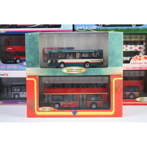 1011 - Nine boxed / cased Creative Master Northcord Ltd Creative Masters diecast model buses to include UKB... 