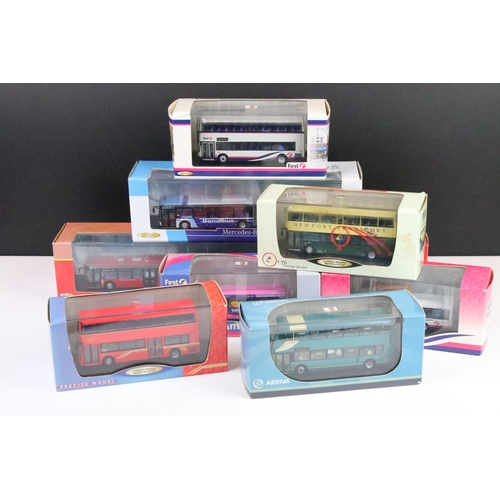 1012 - Nine boxed / cased Creative Master Northcord Ltd Creative Masters diecast model buses to include UKB... 