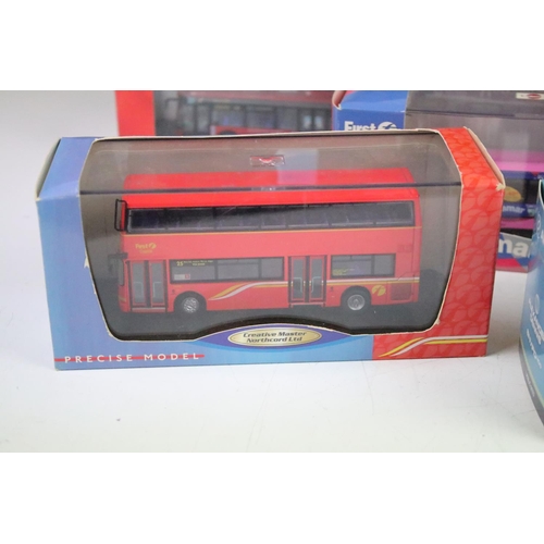 1012 - Nine boxed / cased Creative Master Northcord Ltd Creative Masters diecast model buses to include UKB... 