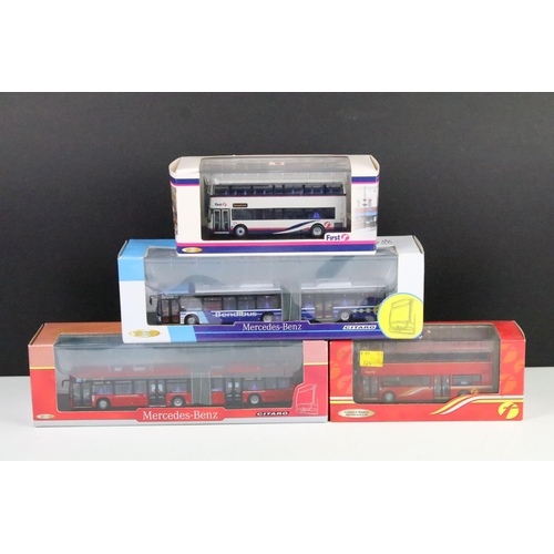 1012 - Nine boxed / cased Creative Master Northcord Ltd Creative Masters diecast model buses to include UKB... 