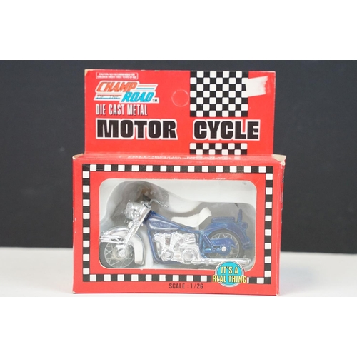 15 Boxed diecast and plastic model motorcycles to include 8 x Plasty ...