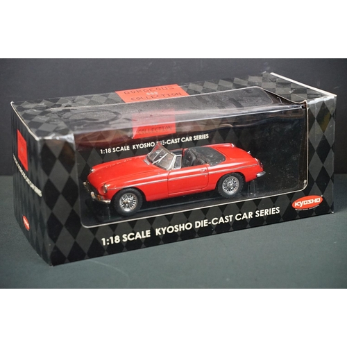 1038 - Boxed Kyosho 1/18 scale Gorgeous Collection 08021R MGB MK-1 in red diecast model, diecast ex, box vg... 