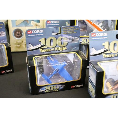 1065 - 17 Boxed Corgi Aircraft diecast models to include 9 x 100 Years of Flight (CS90336, CS90212, CS90111... 