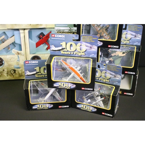 1065 - 17 Boxed Corgi Aircraft diecast models to include 9 x 100 Years of Flight (CS90336, CS90212, CS90111... 