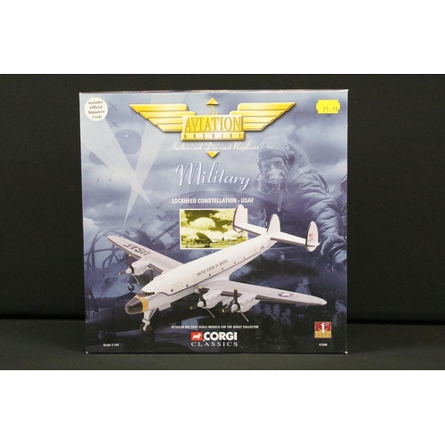 1066 - Ten boxed 1/144 scale Corgi Aviation Archives diecast models to include 48101, 47101, 47205, 47506, ... 