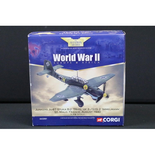 1067 - Nine boxed Corgi Aviation Archive diecast models to include ltd edn 1/72 AA32501 Vought F4U-1A Corsa... 