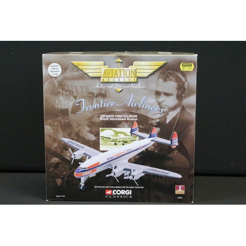 1071 - Ten boxed 1/144 scale Corgi Aviation Archives Frontier Airliners diecast models to include 47505, 47... 